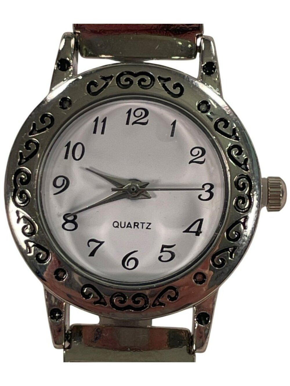 Time And Tru Women's Silver-Tone Turquoise Watch Stretch Band O/S BOXED NEW - Picture 2 of 6